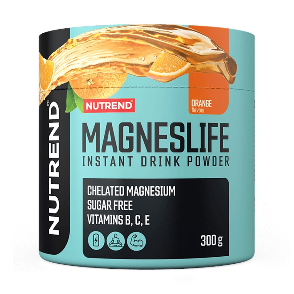 Вітамінно-мінеральний комплекс Nutrend Magnesilife Instant Drink Powder Магній та вітаміни B та C, зі смаком апельсину, 300 г
